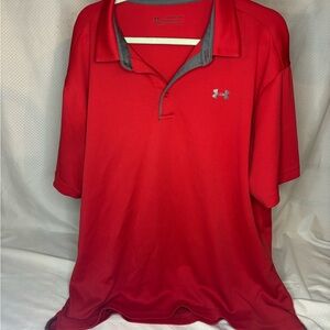 Under Armour Men's Polo Shirt in Red and Gray
